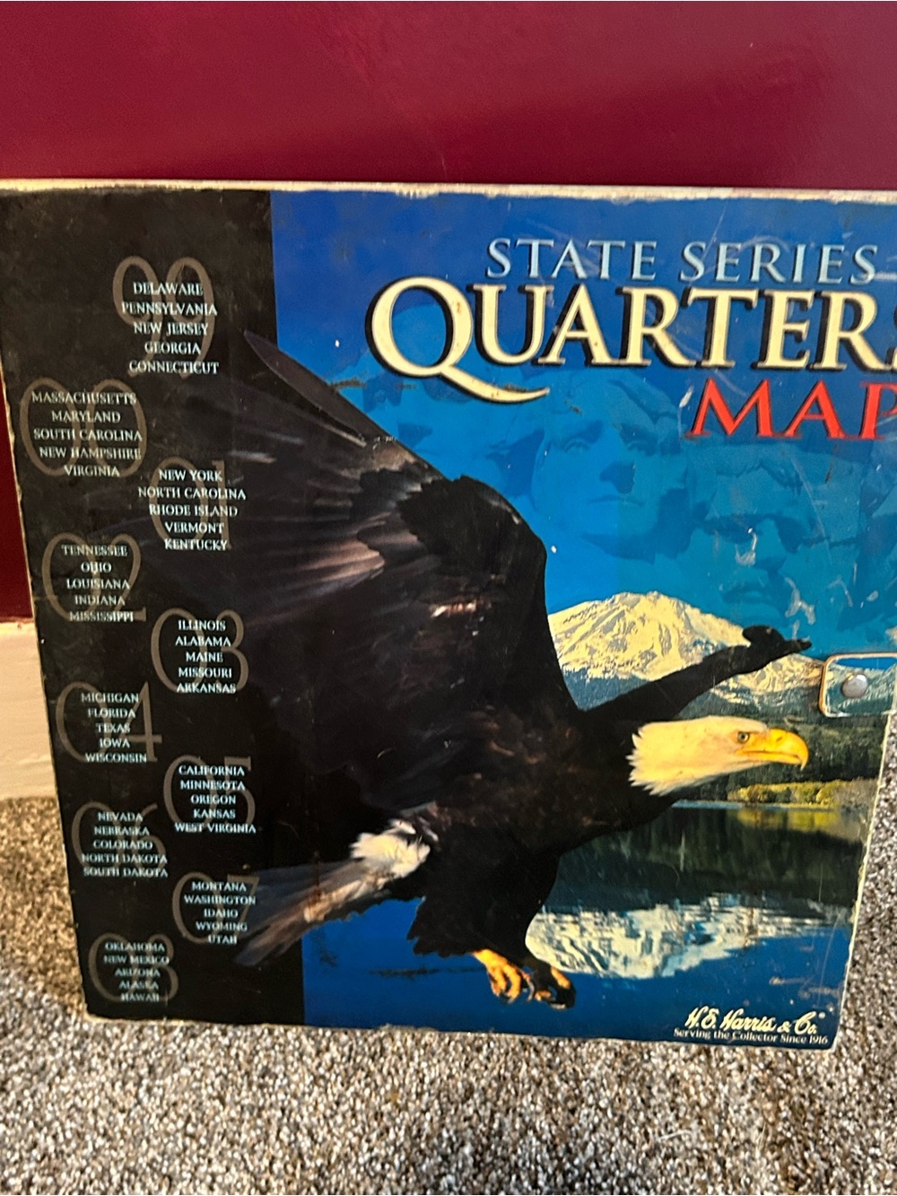 Complete 50 State Quarters Collector's Map (1999-2008) - H.E. Harris